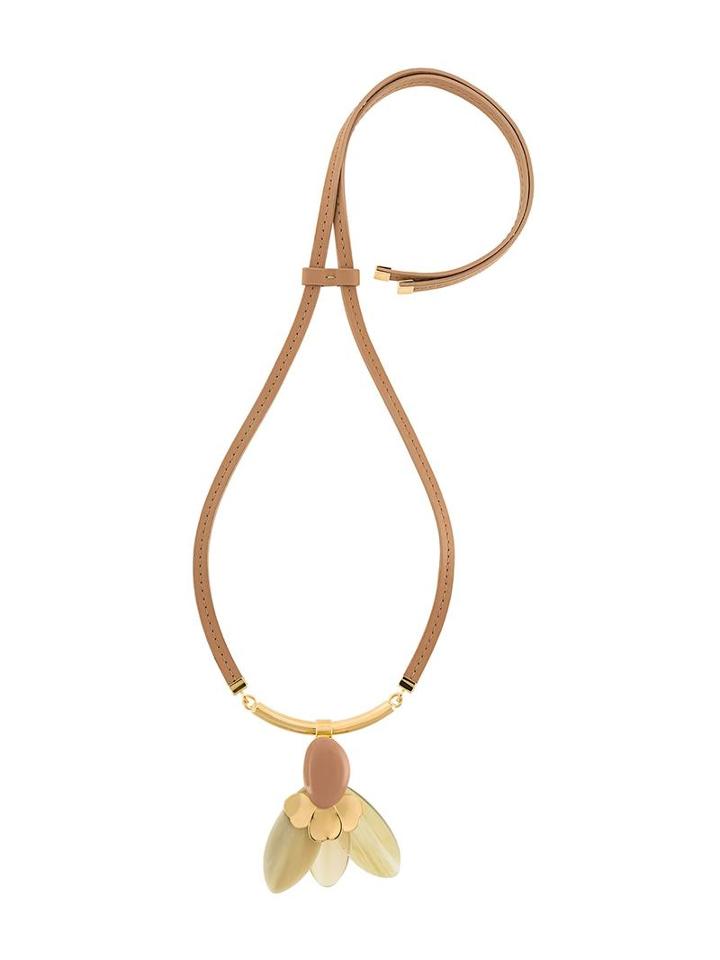 Marni Flower Necklace, Nude/neutrals