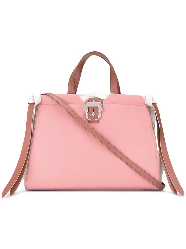 Paula Cademartori 'rachel' Tri-colour Tote, Women's, White, Leather