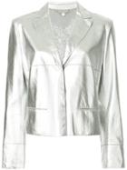 Marc Cain Leather Jacket - Metallic