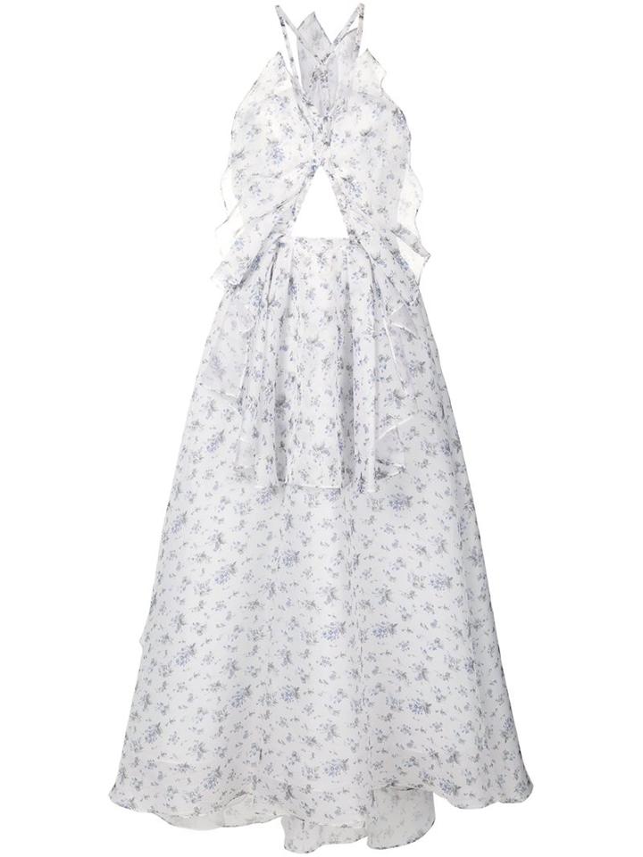 Rosie Assoulin Floral Print Flared Dress