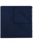 P.a.r.o.s.h. Lace Applique Scarf, Women's, Blue, Wool/cotton/polyamide