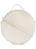 Marios Printed Round Shoulder Bag - White