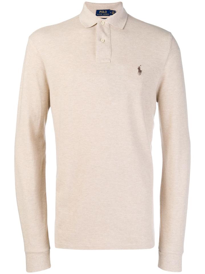 Polo Ralph Lauren Long Sleeved Classic Polo - Nude & Neutrals