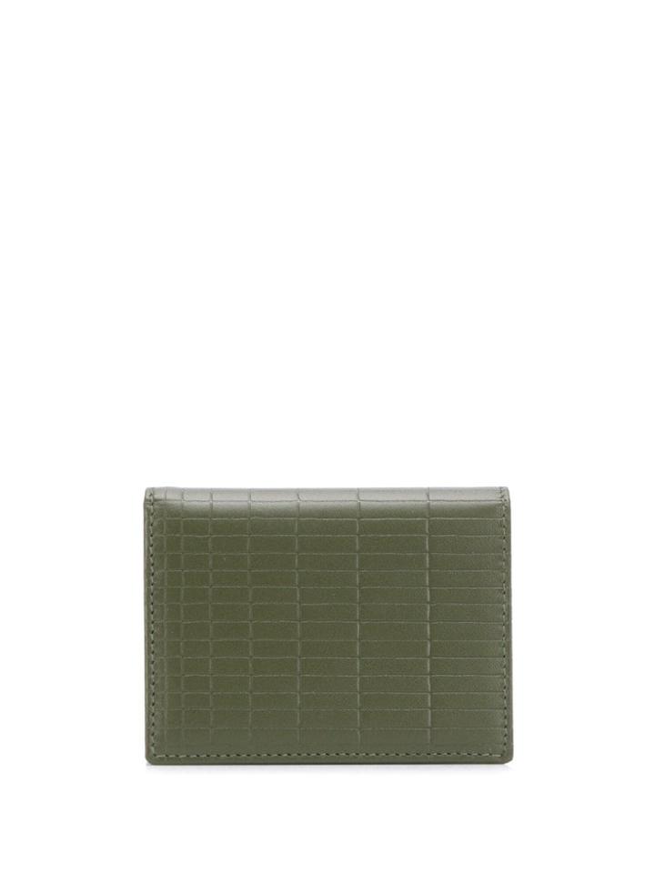 Comme Des Garçons Wallet Engraved Design Wallet - Green