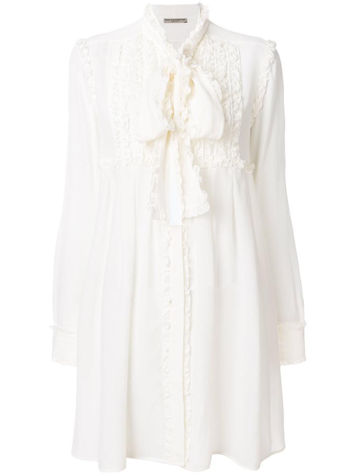 Ermanno Scervino Flared Shirt Dress - White