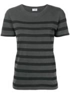 Saint Laurent Striped Short-sleeve T-shirt - Grey