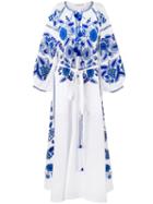 Vita Kin - Embroidered Tassel Maxi Dress - Women - Linen/flax - One Size, White, Linen/flax