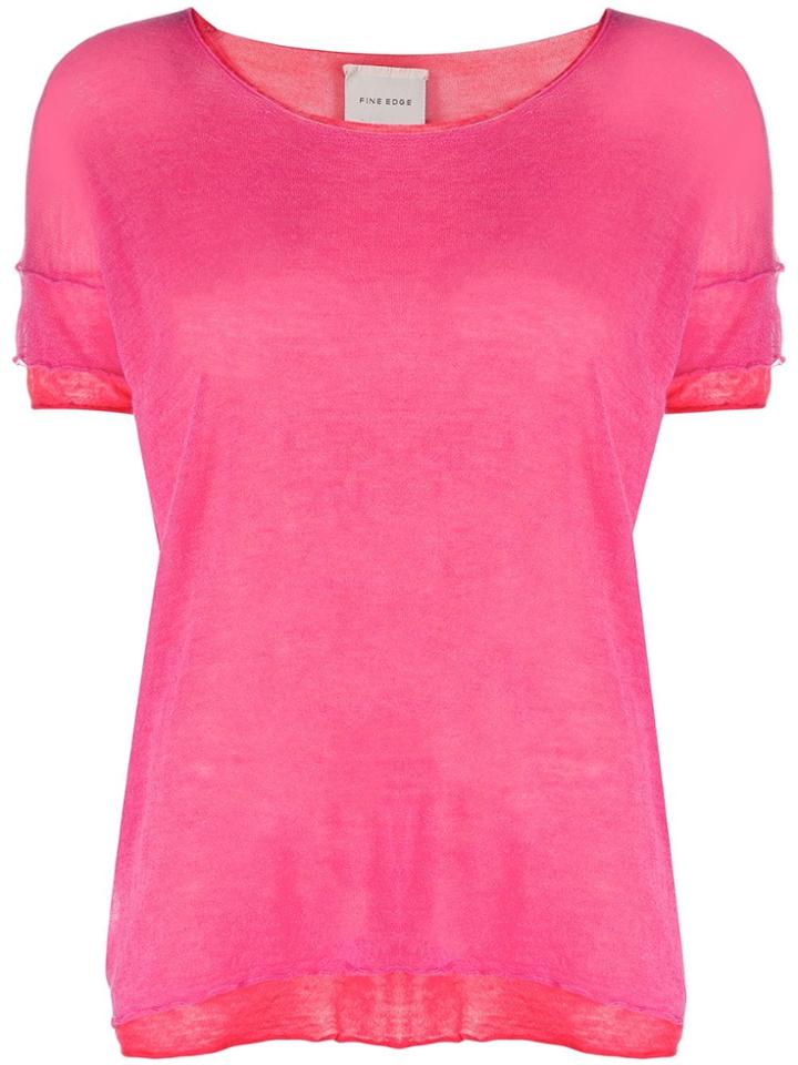 Fine Edge Layered T-shirt - Pink