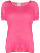 Fine Edge Layered T-shirt - Pink