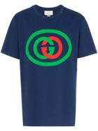 Gucci Interlocking Gg Logo T-shirt - Blue