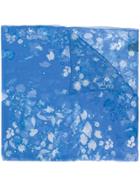 Alexander Mcqueen Floral Print Scarf - Blue