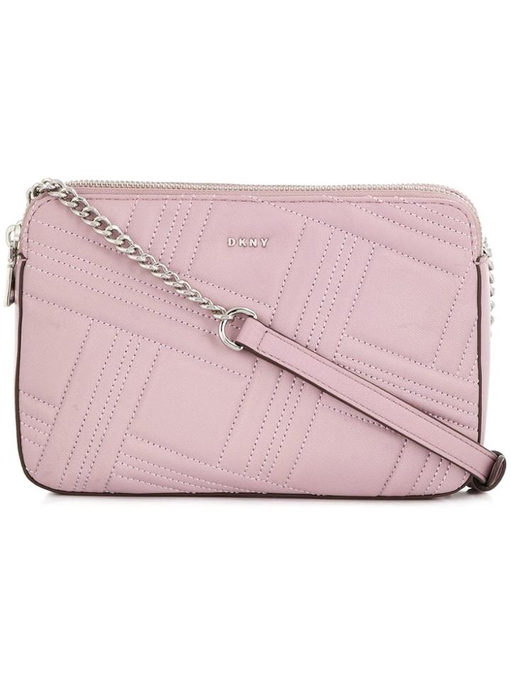 Donna Karan Allen Quilted Crossbody - Pink