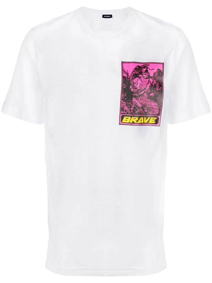 Diesel Loose Printed T-shirt - White