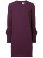 Victoria Victoria Beckham Long-sleeve Shift Dress - Pink