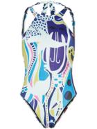 Ellie Rassia Night Walkers High Neck Backless Swimsuit - Multicoloured