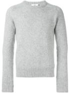 Ami Alexandre Mattiussi Crew Neck Sweater, Men's, Size: Medium, Grey, Polyamide/wool/alpaca