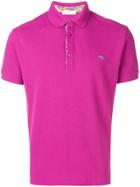 Etro Logo Embroidered Polo Top - Pink