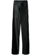 Christopher Esber Wide Leg Satin Trousers - Black