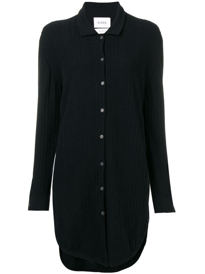 Barrie Cashmere Knitted Shirt Dress - Black