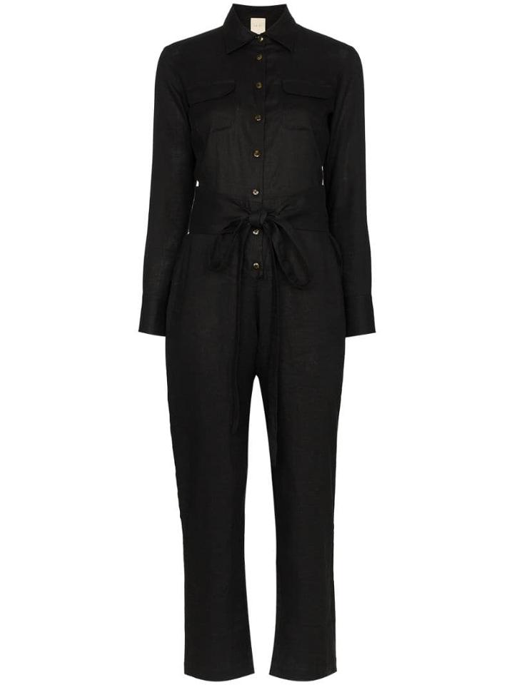 Usisi Edna Belted Jumpsuit - Black