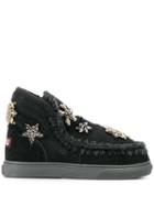 Mou Embellished Stars Boots - Black