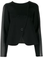 Emporio Armani Panelled Double-breasted Coat - Black