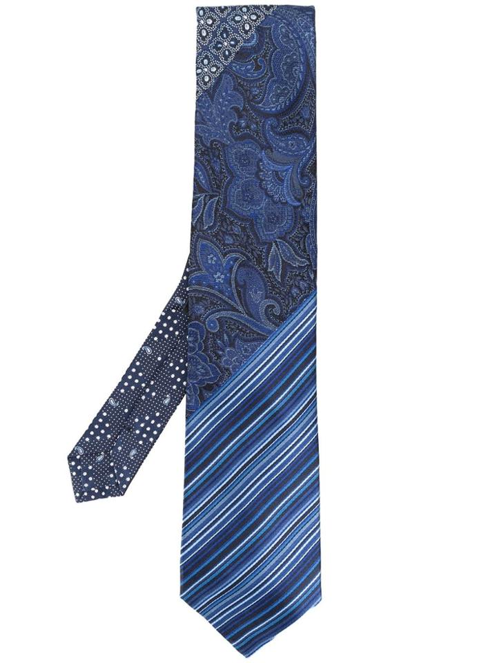 Etro Print Mix Tie - Blue
