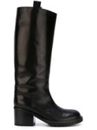 A.f.vandevorst Mid-calf Boots, Women's, Size: 36.5, Black, Calf Leather/leather/rubber