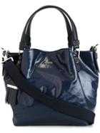 Tod S Small Flower Tote, Women's, Blue, Leather
