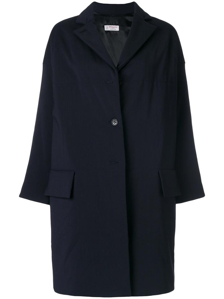 Alberto Biani Flap Pocket Coat - Blue