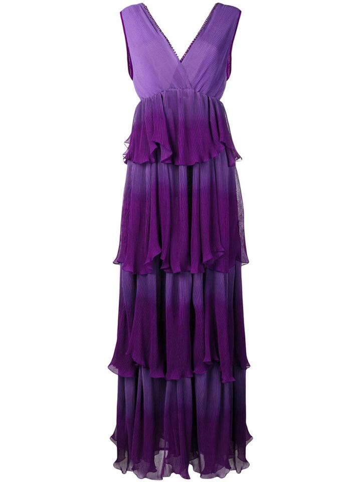 Just Cavalli Ruffled Billowy Dress - Purple