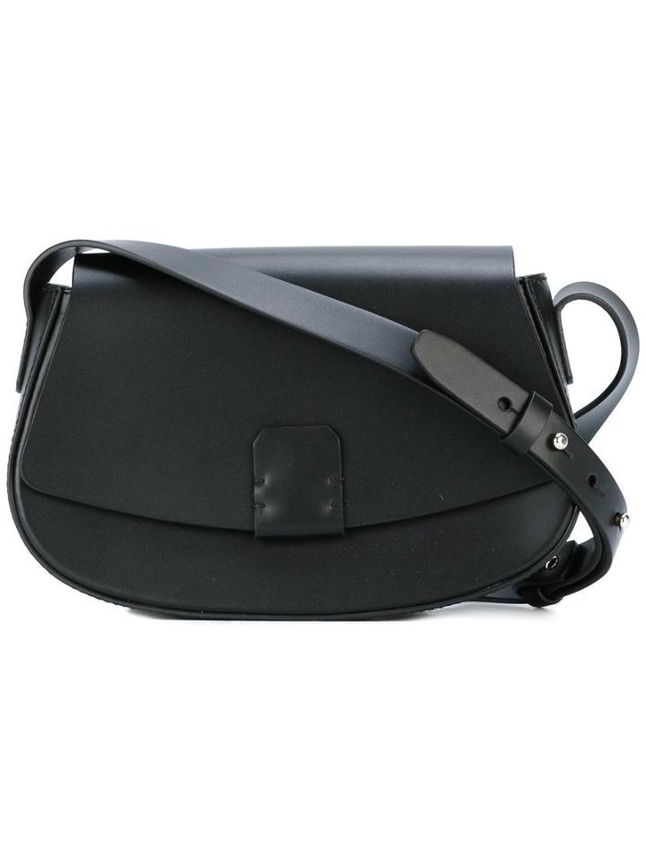 Nico Giani Button Cross Body Bag, Women's, Black, Calf Leather