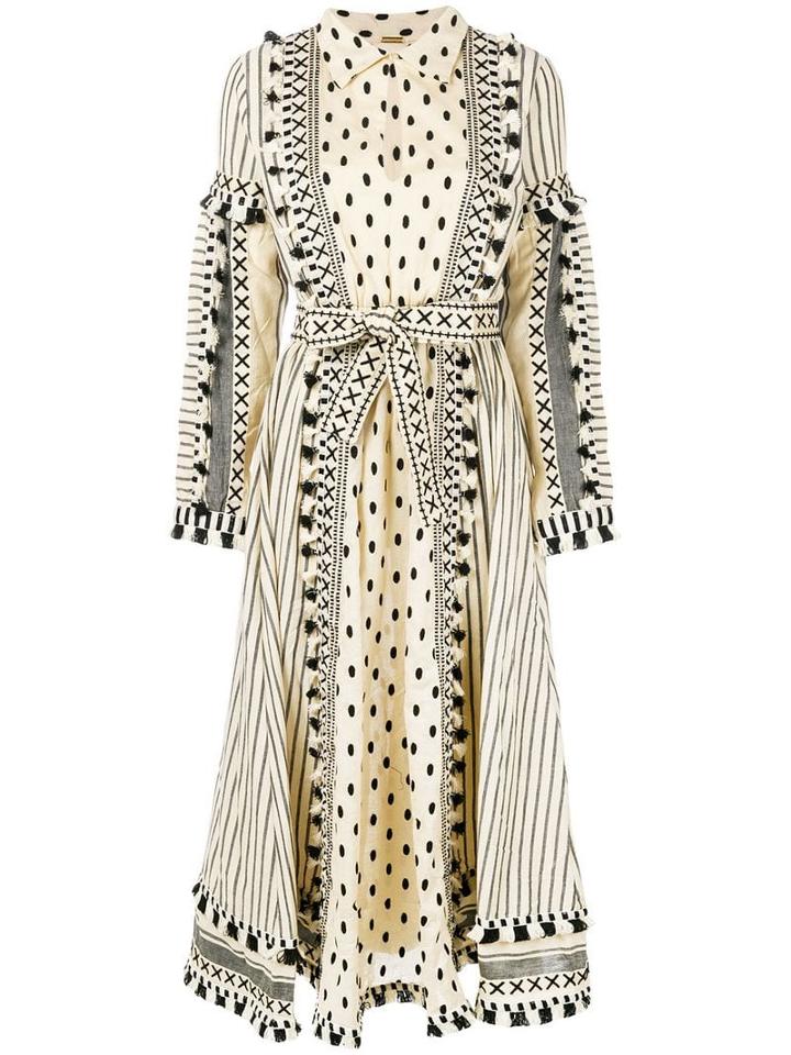 Dodo Bar Or Multi Pattern Flared Shirt Dress - Neutrals