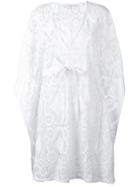 Celia Dragouni Crochet Beach Kaftan - White