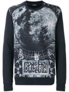 Balmain Graphic Print Sweater - Blue