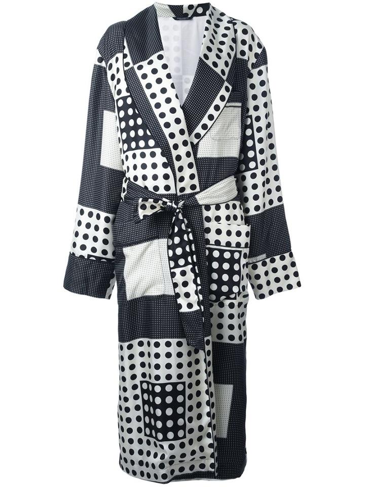 Dolce & Gabbana Polka Dot Squares Coat