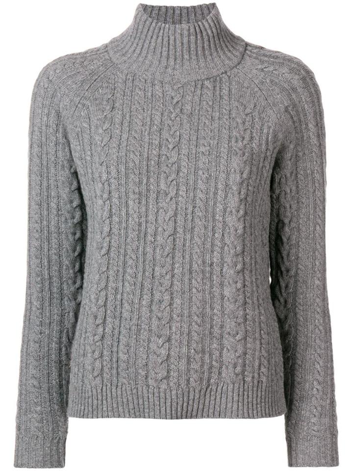 Weekend Max Mara Cable Knit Sweater - Grey