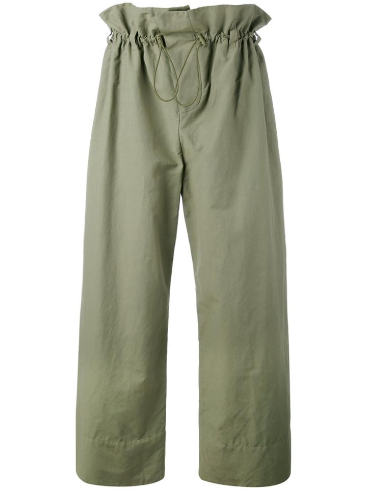 Stella Mccartney Paperbag-waist Trousers - Green