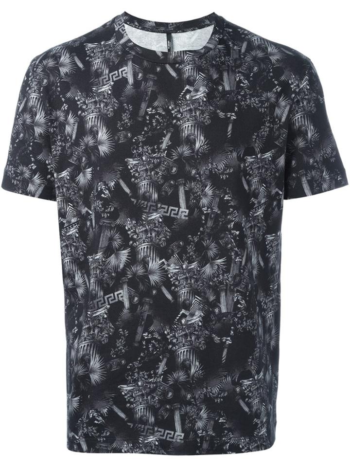 Versus 'macro Plinth' Print T-shirt - Black