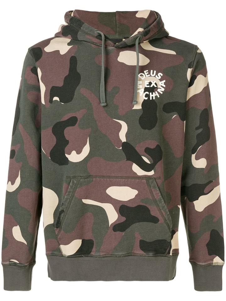 Deus Ex Machina Camouflage Print Hoodie - Green
