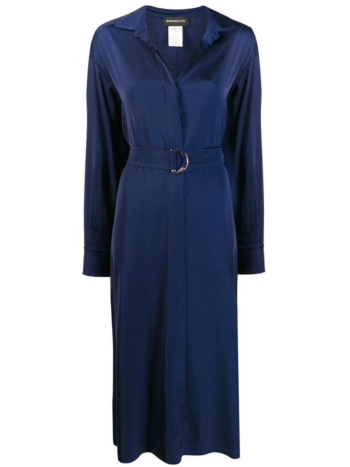 Sport Max Code Belted Waist Dress - Blue