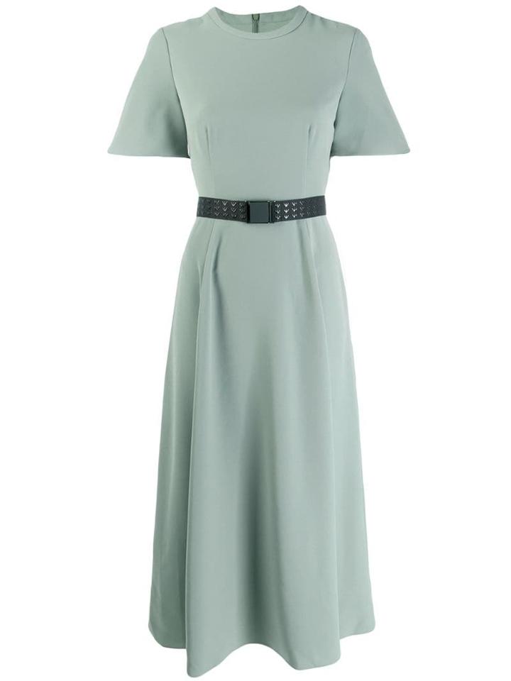Emporio Armani Flared Belted Dress - Green