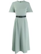 Emporio Armani Flared Belted Dress - Green