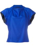 Haider Ackermann Slash Neck Top, Women's, Size: 38, Blue, Silk/acetate/rayon