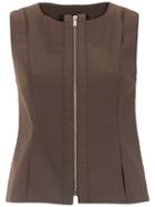 Gloria Coelho Zipped Waistcoat - Brown