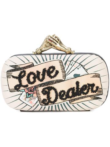Sarah's Bag Embellished Clutch - Brown