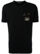 Dolce & Gabbana Beaded Boombox Detail T-shirt, Men's, Size: 48, Black, Cotton