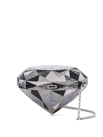 Judith Leiber Couture Embellished Clutch Bag - Silver