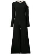 Atu Body Couture Cut-out Shoulder Jumpsuit - Black