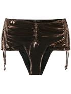 Isabel Marant Metallic Bikini Briefs - Pink